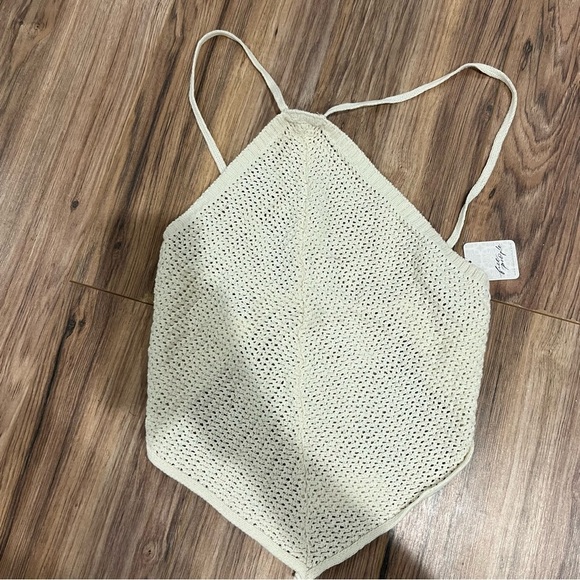 NWT Free People June Fauxchet Chrochet Sweater Halter Top - Picture 4 of 11